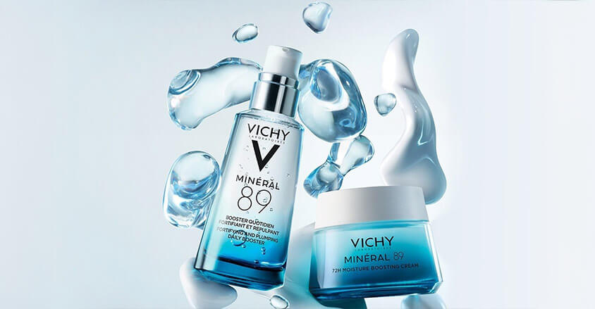 Kwas hialuronowy na twarz - serum i krem Vichy Mineral 89