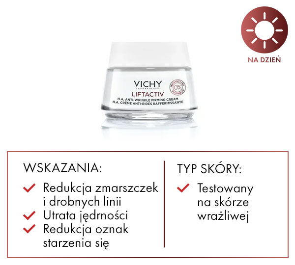 Vichy LIFTACTIV przeciwzmarszczkowy krem ujędrniający z kwasem hialuronowym